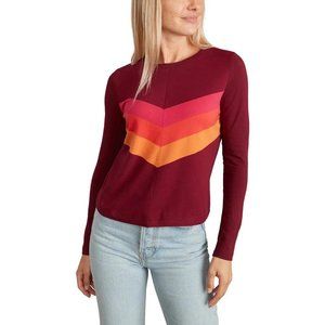Marine Layer long-sleeved burgundy chevron pattern tee, size S, *never worn*